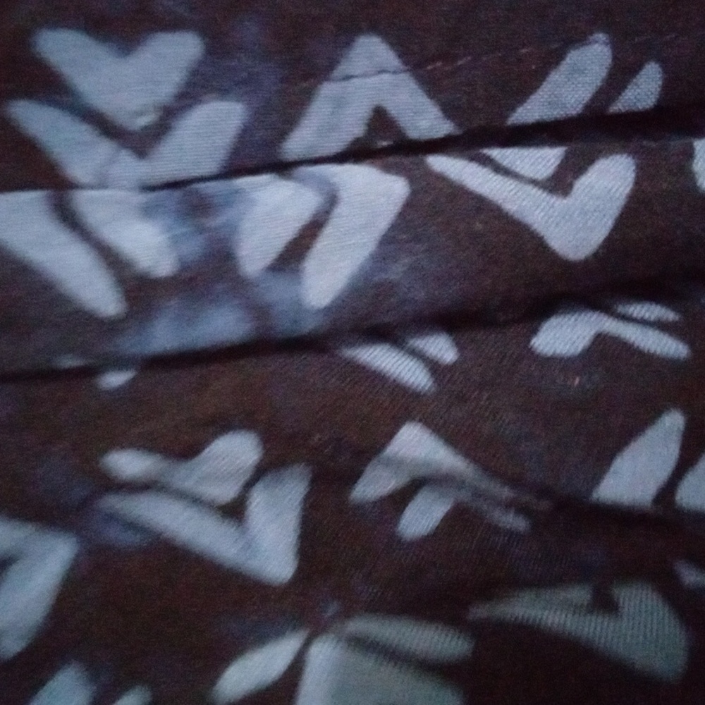 Blue Patterned Women's Pants - Picture 3 of 3